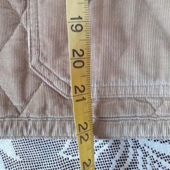 Eddie Bauer Tan Quilted Jacket with Orange Lining - Picture 14 of 14